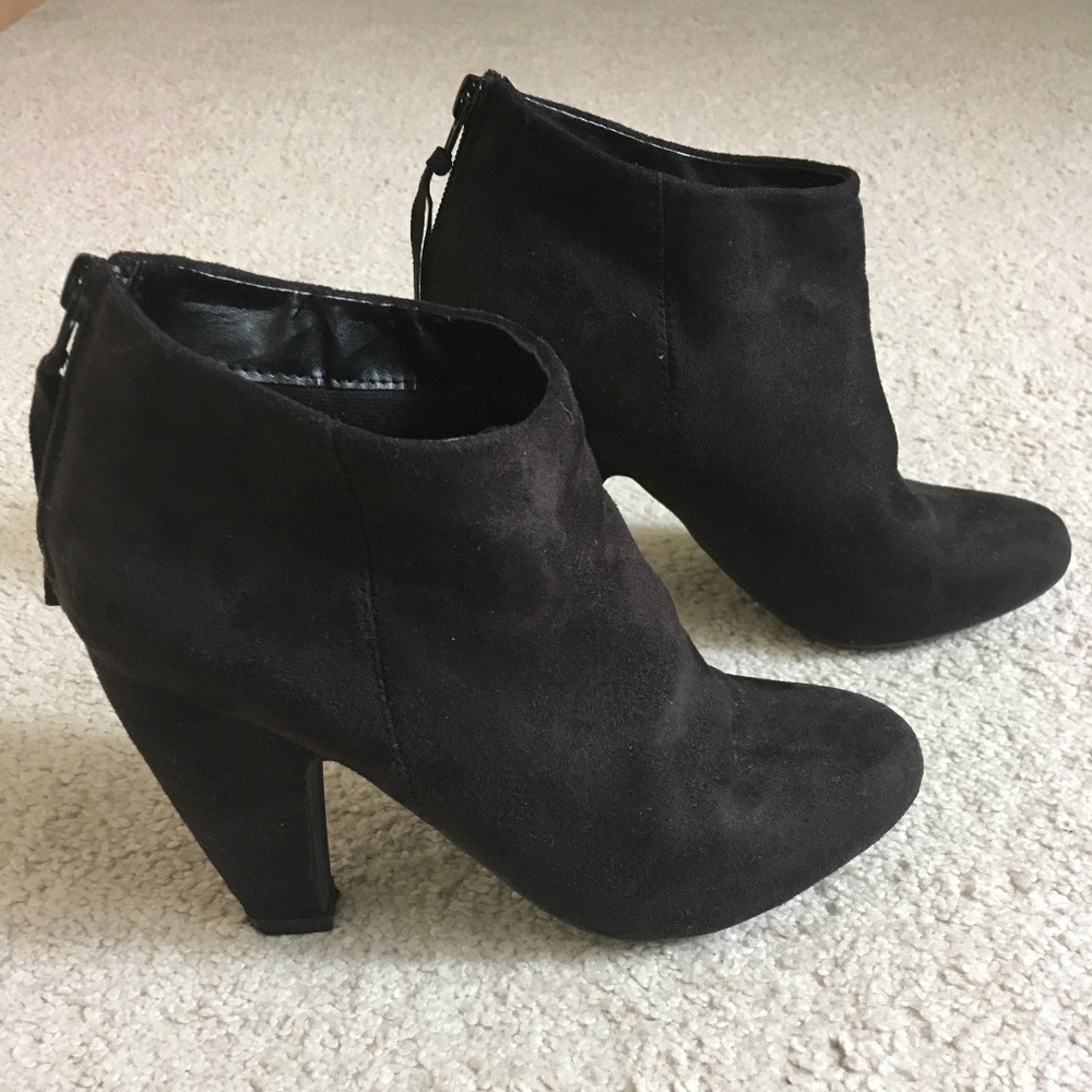 Suede booties